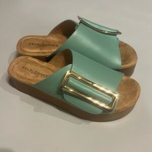 Brand New Kelsi Dagger Dover platform Sandal in Blue size 6